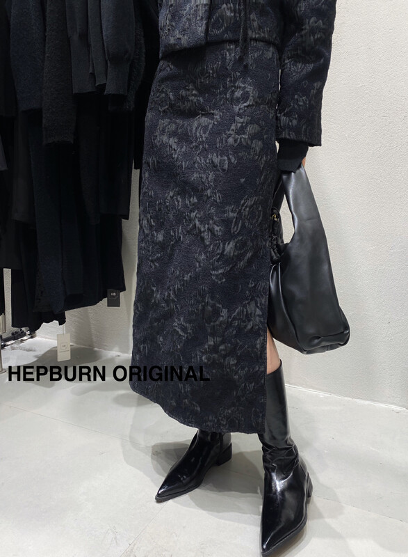 【HEPBURN】French retro wool jacquard skirt (elegant and generous) 5221# FHX