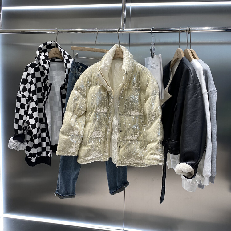 Original price 450.07! New in early winter! [BOBO1972] Heavy Industry Sequin Thermal Down Jacket (Content 90% White Duck Down) 219023# CJJ