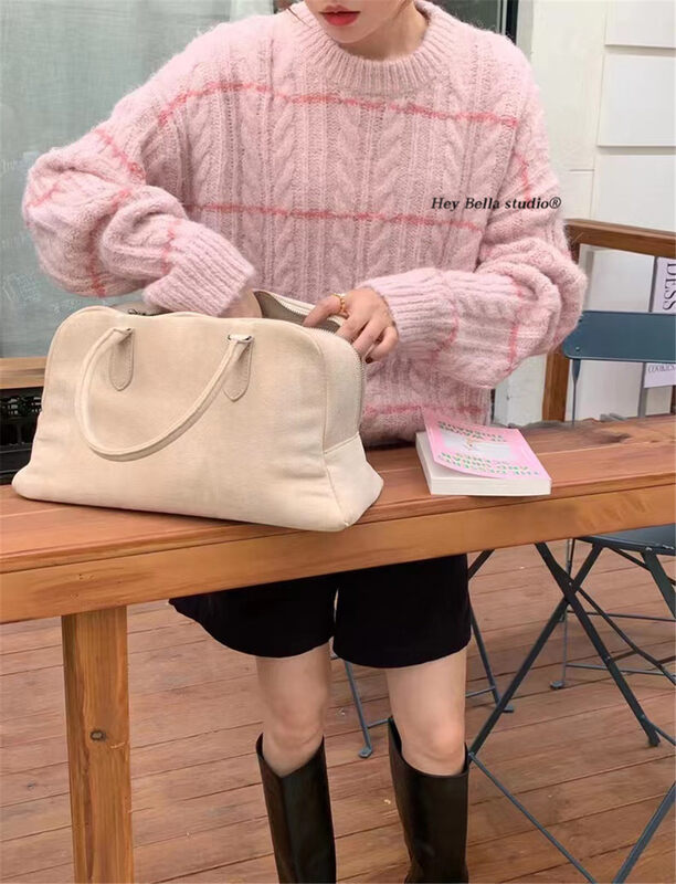 【HEY BELLA】Korean striped comfortable all-match warm sweater B9722# L