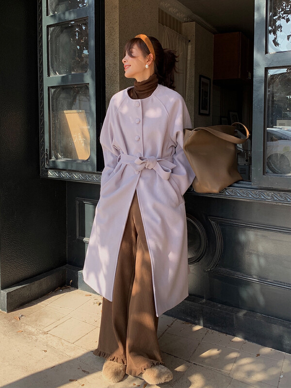 【NEW OPEN】Korean casual loose coat (with belt) GW80696# ZXX