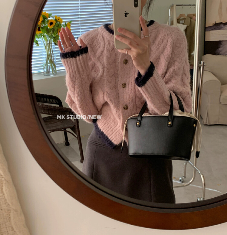 New for winter!  【CHEN/MK】Korean style temperament colorblock warm sweater s085# HJY