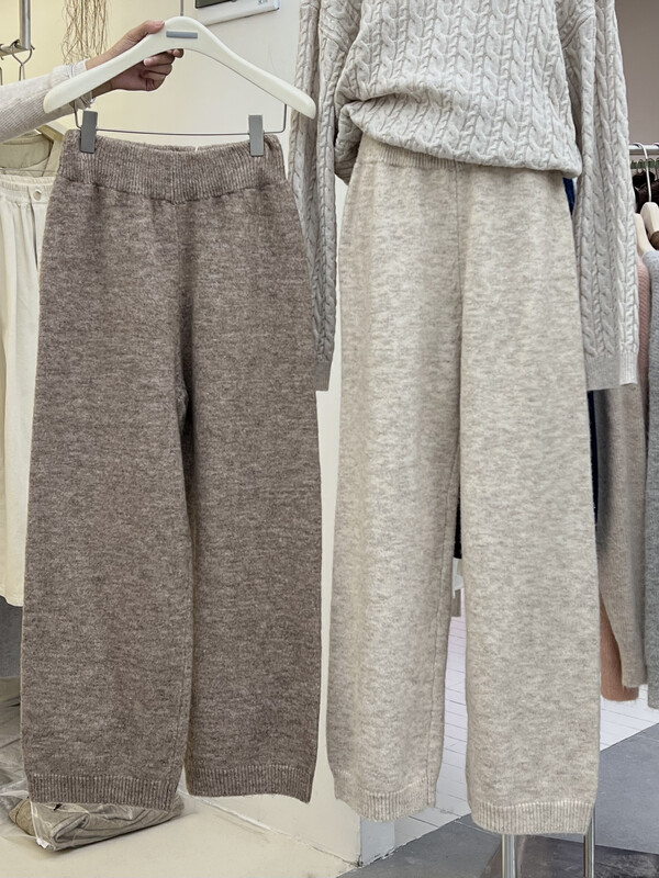 【RIN】Simple Korean temperament loose all-match knitted casual pants R2301