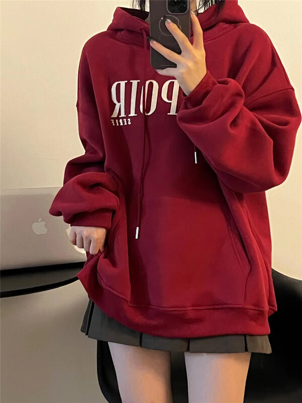 【RICH PAPA】Korean hooded all-match fleece sweater A158# ZXX