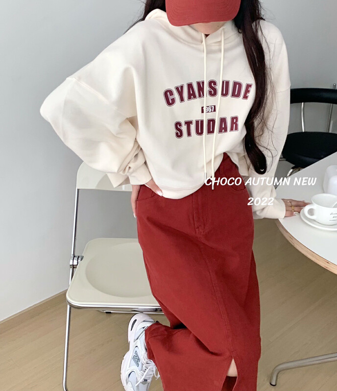 New in early autumn! Stall explosion! [RICH PAPA] hooded short letter printed casual sweater 23A076# ZXX