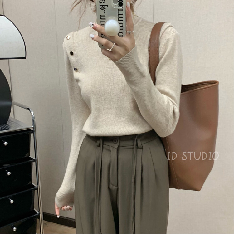【I-D】Korean style all-match thin shirt 3282# L