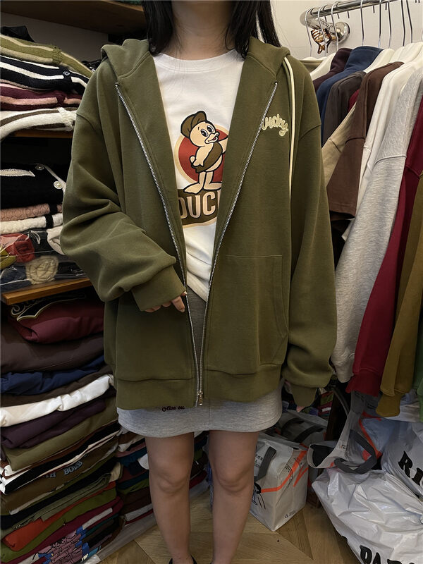New in autumn! [RICH PAPA] hooded all-match loose ins short jacket 23W036# ZXX