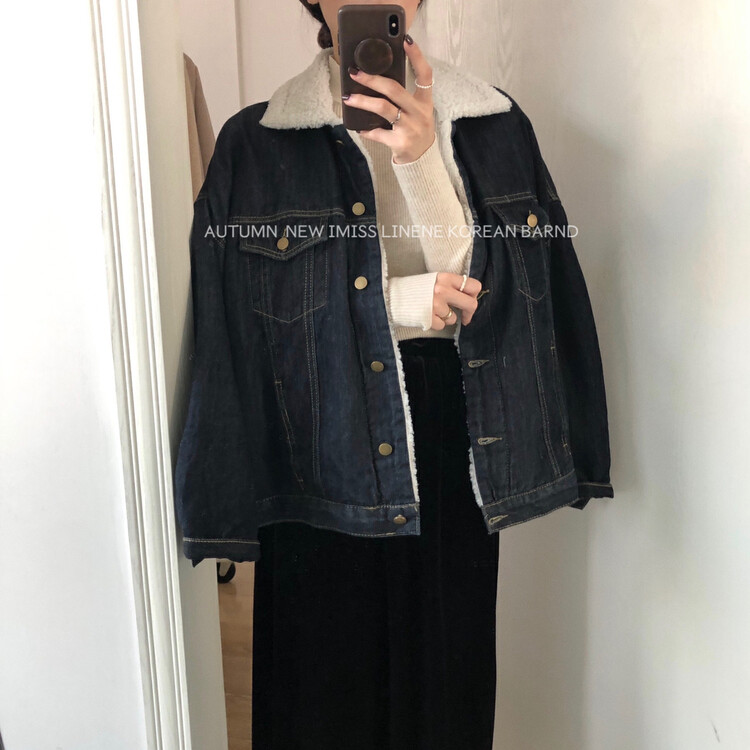 New in early winter! [IMISS] Thickened niche fashion retro denim jacket (only for jackets) QD7912# LJF