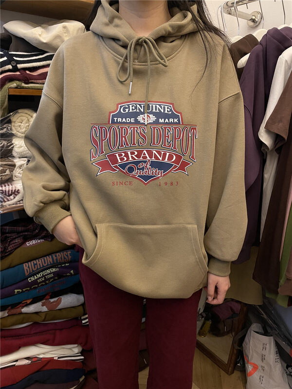 【RICH PAPA】American Retro Hooded Print Sweatshirt 23A218# ZXX