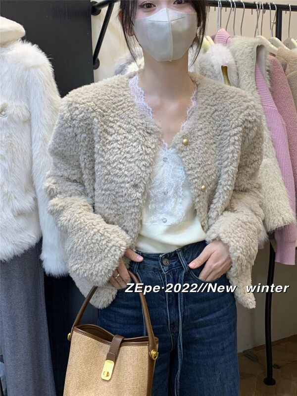 【ZE】單排扣舒適百搭顯瘦短外套  1209#  L