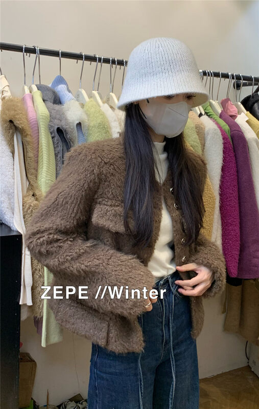 【ZE】Small Fragrance Comfortable Single Breasted Loose Short Jacket 1201# L