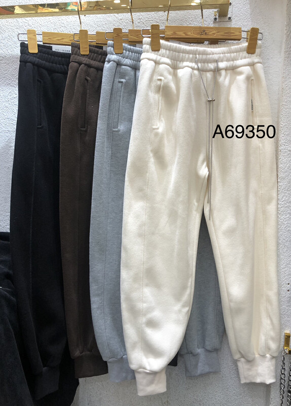 【QUEEN QUEEN】Solid Color Versatile Comfortable Casual Pants (with Chain) A69350# CL