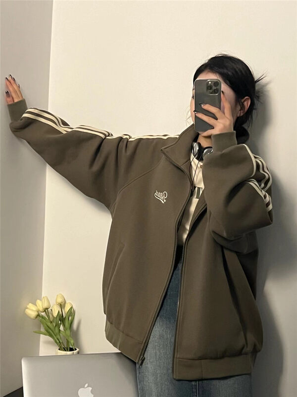 New in autumn!【RICH PAPA】Korean all-match stand-up collar casual short jacket W026# ZXX