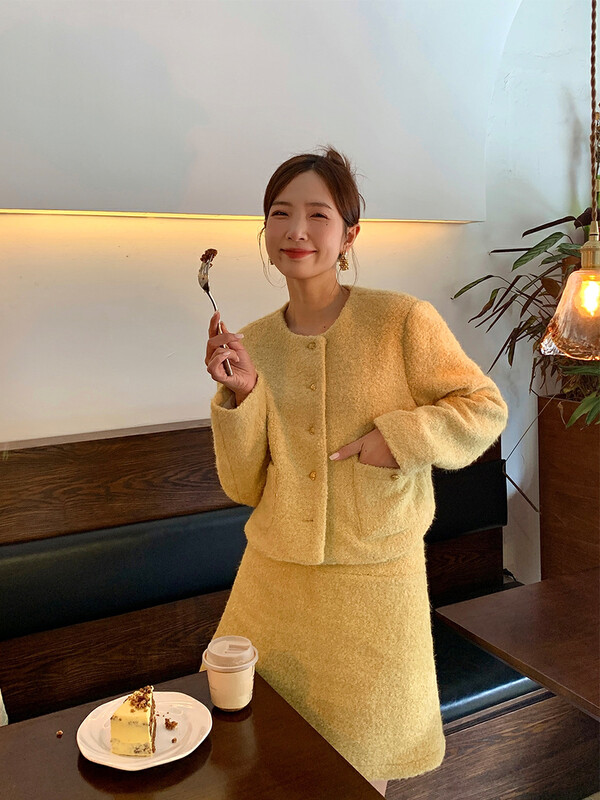 【NEW OPEN】Women's autumn and winter 2022 Korean style woolen high-quality round neck short jacket GW80605# ZXX