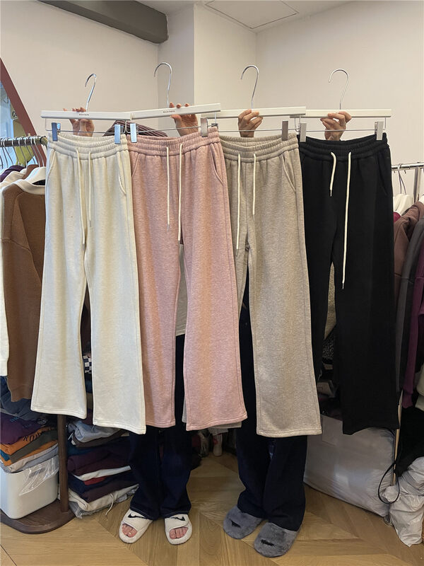 【RICH PAPA】Elastic waist straight velvet casual pants K096# ZXX