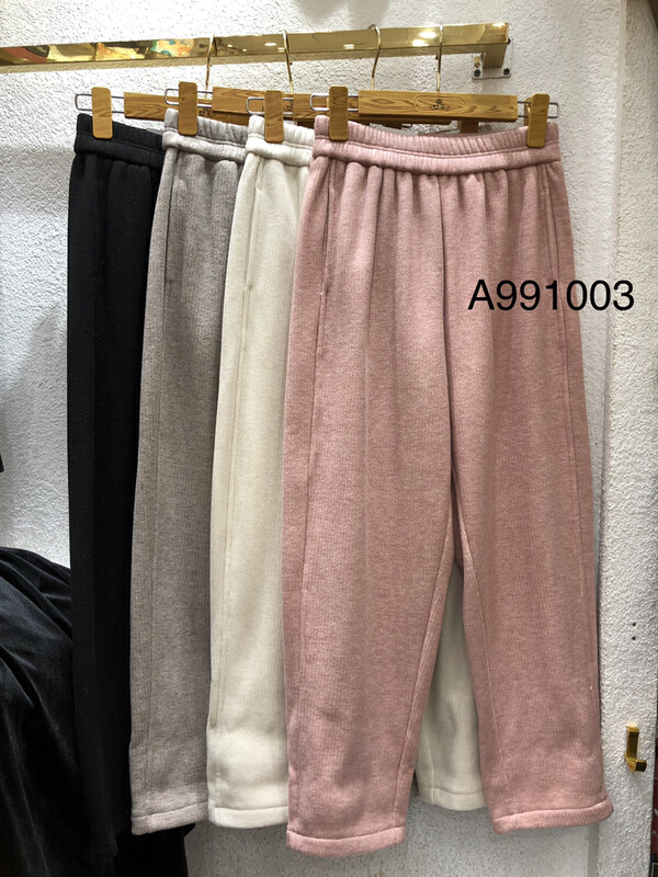 【QUEEN QUEEN】Comfortable Simple Fleece Casual Pants A991003# CL
