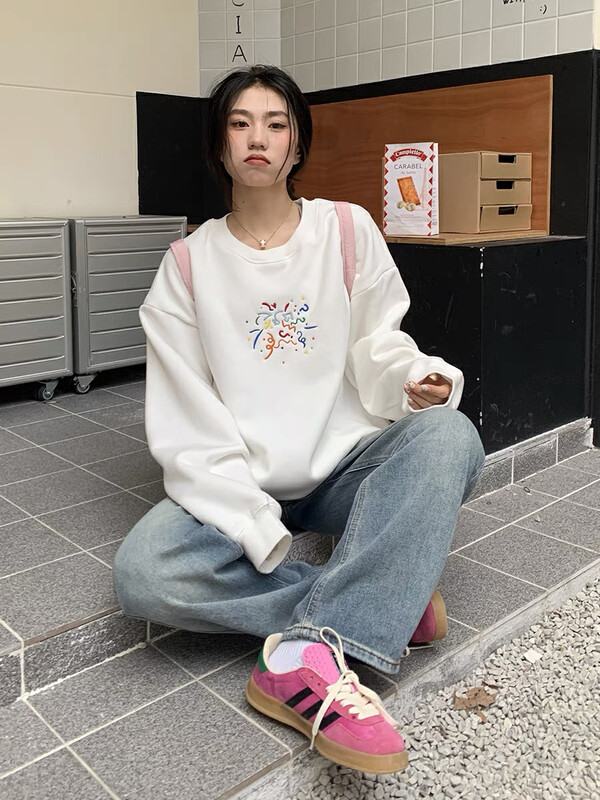 【LAB EEDA】Korean version fleece all-match sweater W259# OZQ