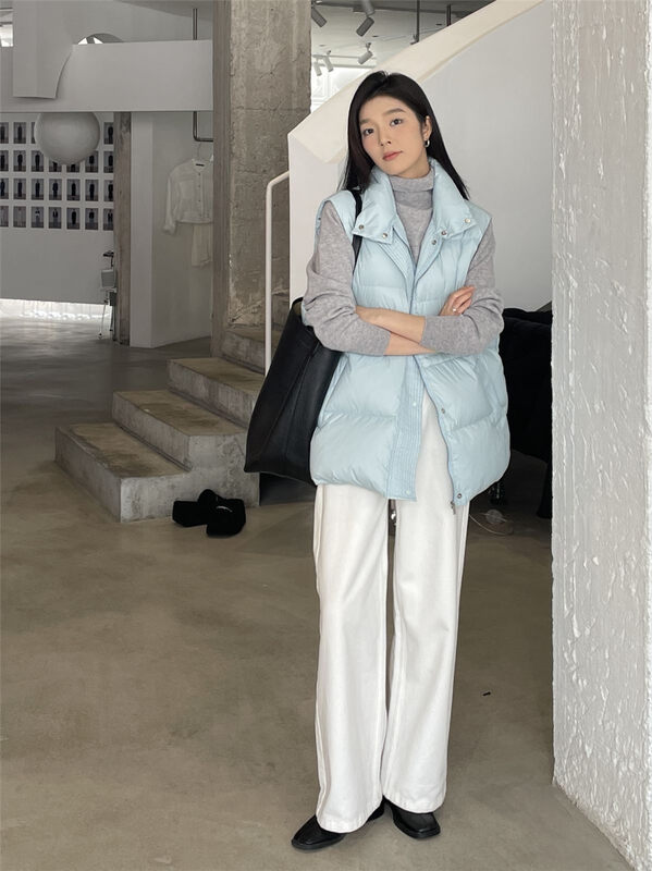 Mid-Length 11 Colors Available [CLEAN SPACE] Simple Casual Versatile Warm Down Jacket (90 White Duck Down) 33571# CQW
