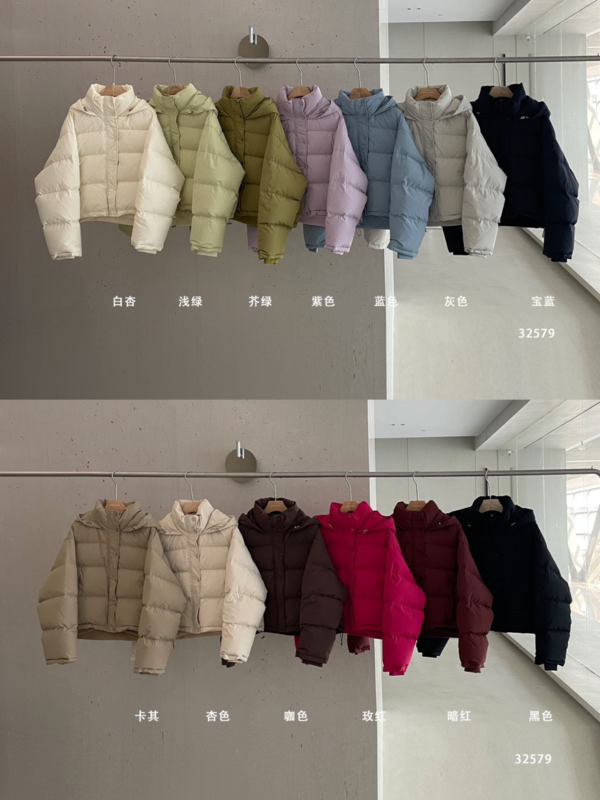 Korean main push 13 colors [CLEAN SPACE] texture and comfortable bread hooded warm down jacket jacket (90 white duck down) 32579# CQW