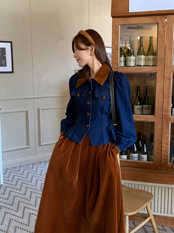 【NEW OPEN】French retro temperament lapel short jacket FW80635# ZXX