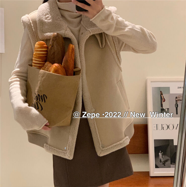 【ZE】單排扣無袖舒適百搭馬甲  1202#  L