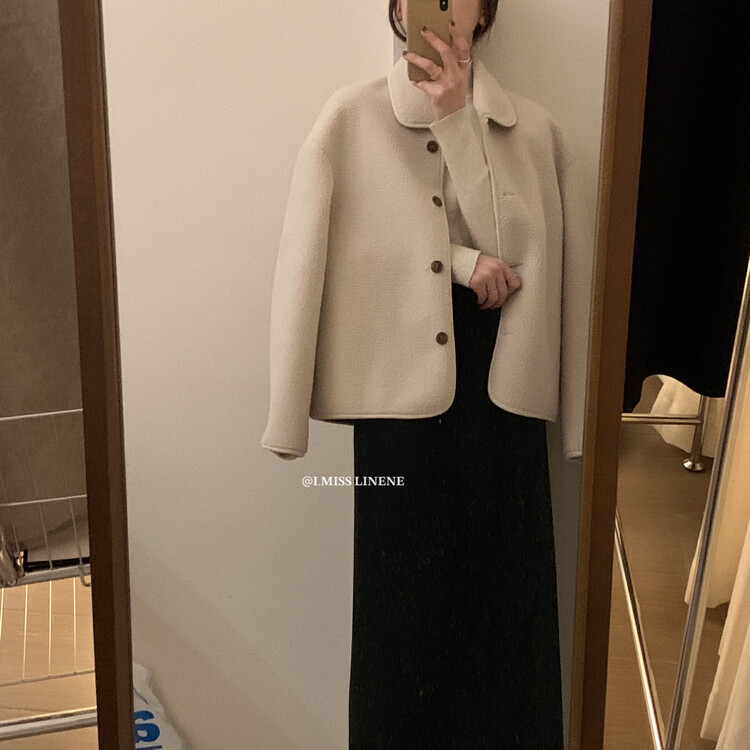 [IMISS] Korean casual lapel fur coat short coat QK6516