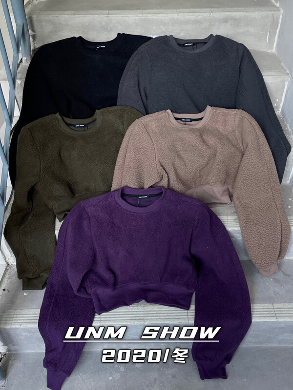 【UNM-SHOW】Lamb wool round neck solid color warm sweater 6775# WTT
