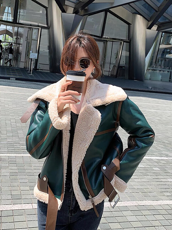 【JUN.T】Zipper Plaid Fashion Loose Jacket 7017# PCZ