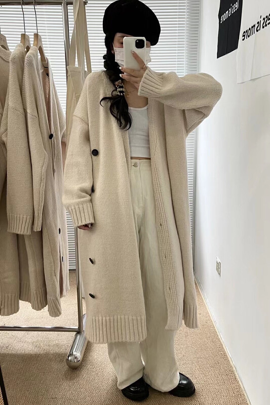 New in autumn!【CHEN/MK】 Lazy casual long gentle knitted cardigan d169# HJY