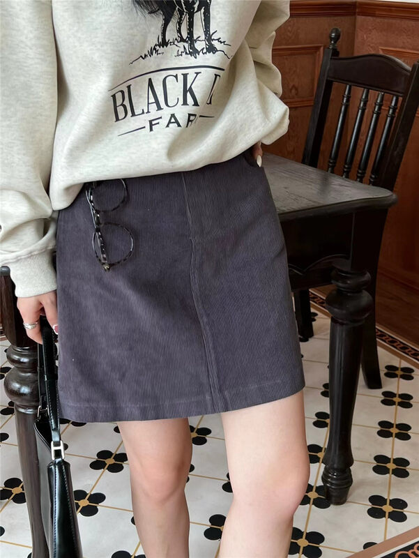 【RICH PAPA】A-line fashionable all-match slim skirt Q093# ZXX