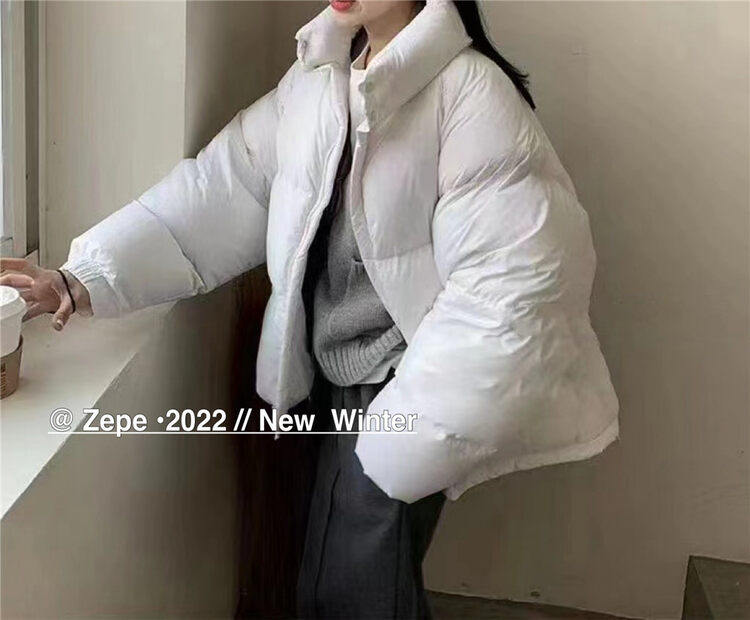 【ZE】Loose and comfortable all-match warm down jacket (including white duck down 90%) 1502# L