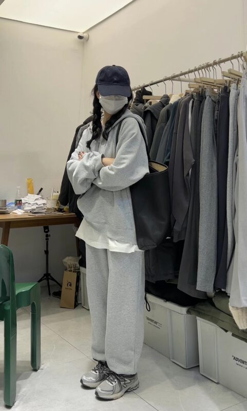 【SANBARA】Casual simple hooded fleece half-zip sweater 9867# LSW
