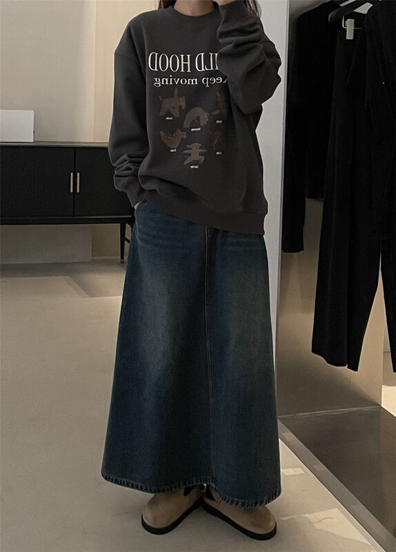 New in autumn!【CLEAN SPACE】Korean high waist slim denim skirt 33332# CQW