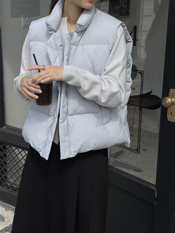 Modilan color series 8 colors optional [CLEAN SPACE] solid color all-match vest warm down jacket jacket (90 white duck down) 32512# CQW