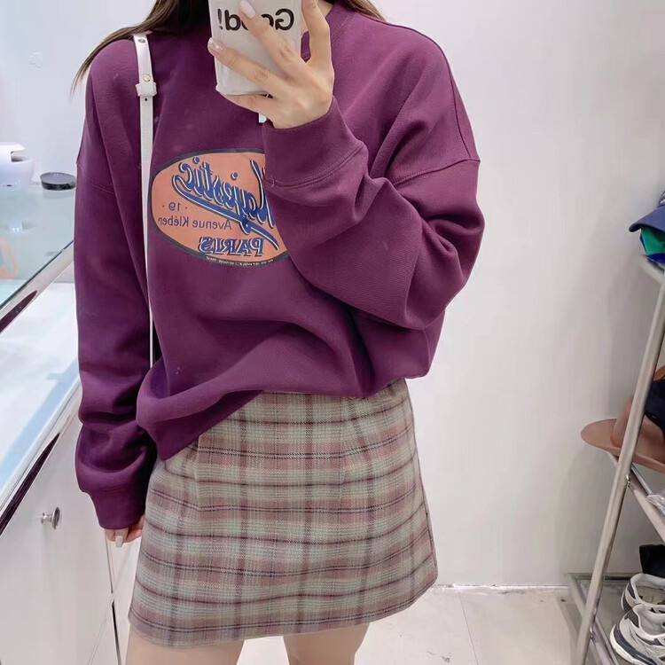 New in autumn! [RICH PAPA] Korean round neck letter ins sweater A157# ZXX