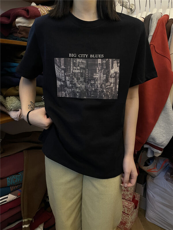 【RICH PAPA】All-match short-sleeved T-shirt with round neck graphic print T475# ZXX
