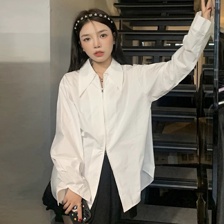 New in autumn!【JUN.T】Korean simple and chic design shirt 6640# PCZ
