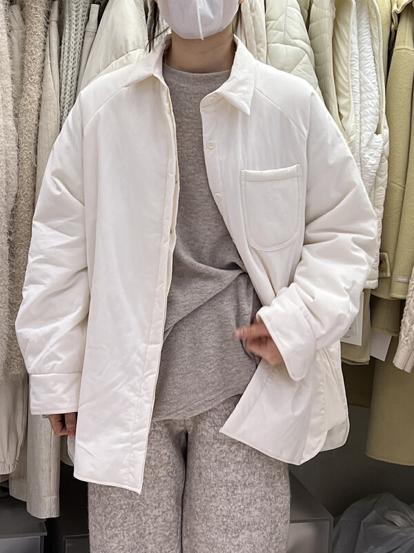 【RIN】Simple casual light quilted lapel cotton jacket R21706