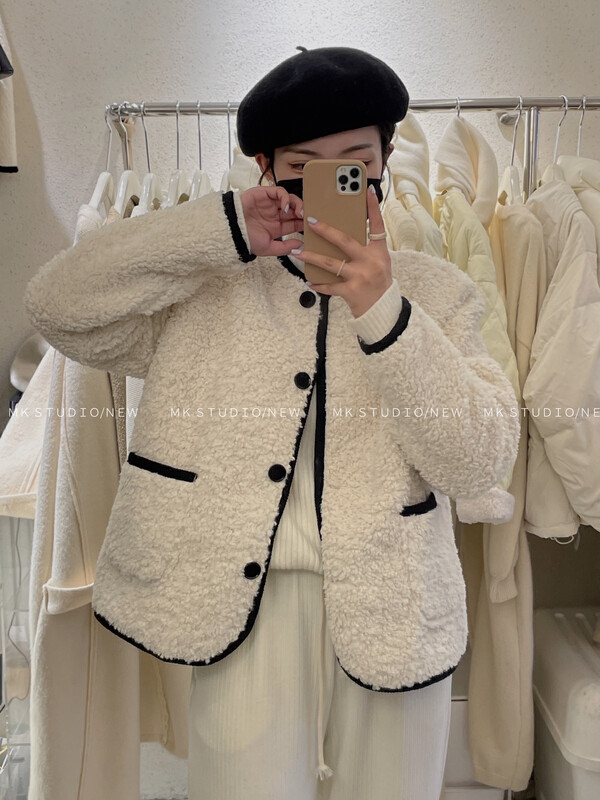 【CHEN/MK】Korean style temperament color matching short coat 3669# HJY