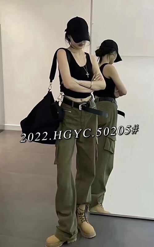 [Korean Original] Retro High Waist Multi-pocket Jeans 50205