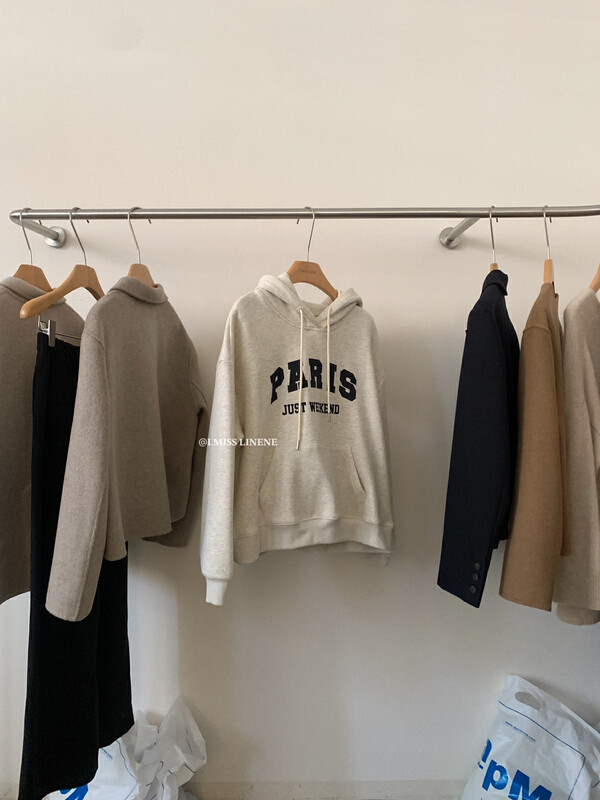 [IMISS] Korean casual thickened letter printing hooded sweater QK7138