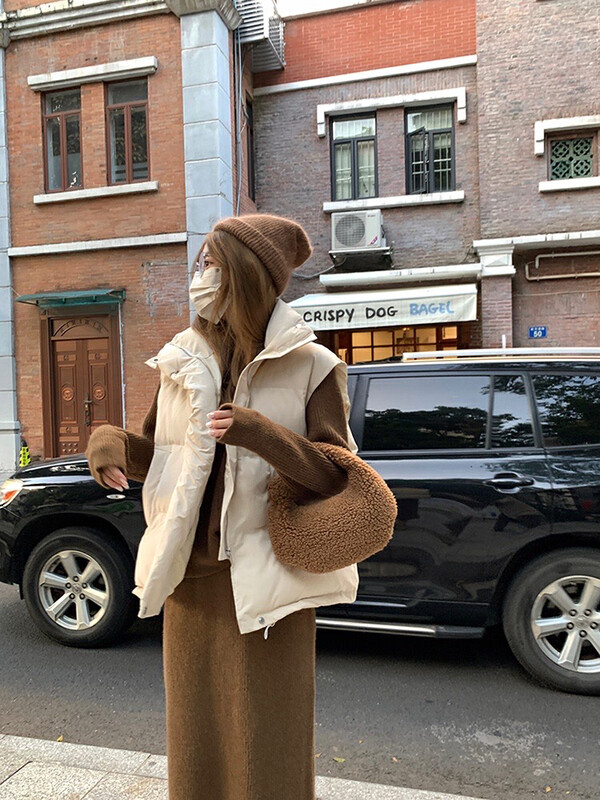 【CHEN/MK】Korean version sleeveless all-match warm down jacket (including 90% down) 3657-1# HJY