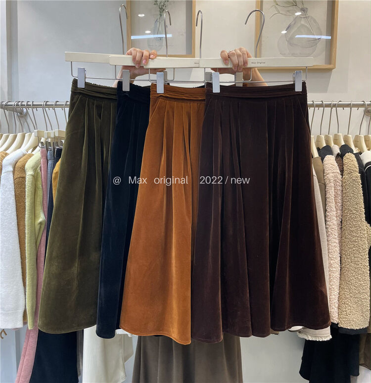 【MAX ORIGINAL】Retro all-match slim skirt 99002# HBX