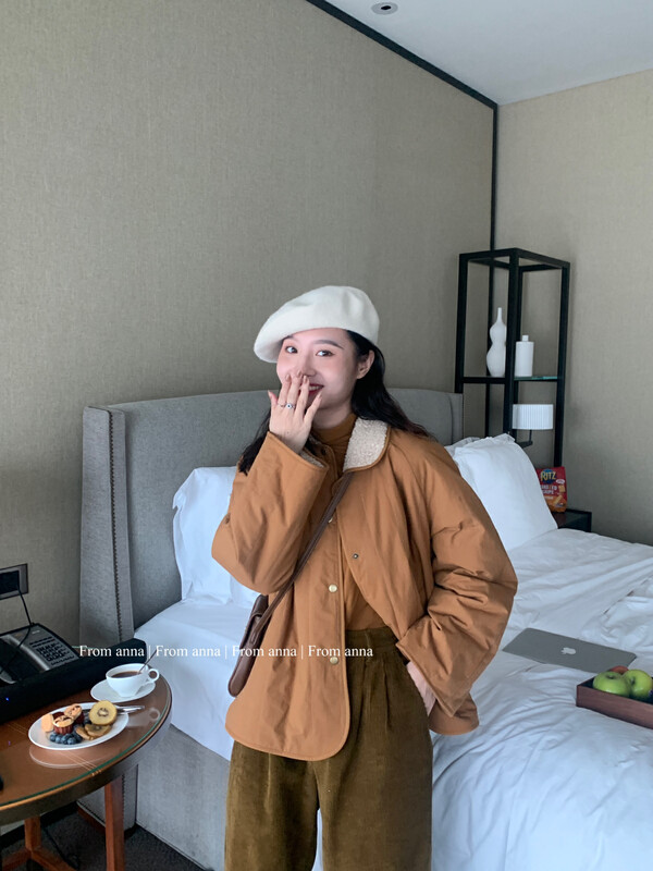 【FROM ANNA】Korean style loose lapel short jacket T3119# LSW