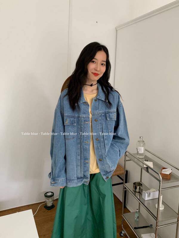 Original price 98.99! New in early spring! [FROM ANNA] Fashionable all-match loose denim jacket 1043# LSW