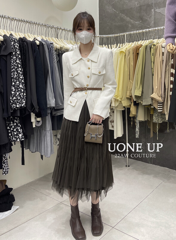 New for winter! [UONE] Heavy-duty pleated skirt 92828# LSL