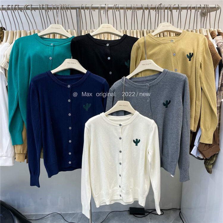 New in winter! [MAX ORIGINAL] round neck all-match embroidered warm sweater 98900# HBX