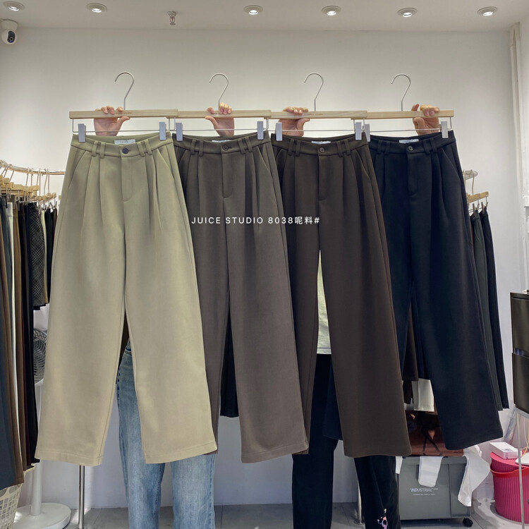 【JUICE】Simple design slimming casual pants 8038
