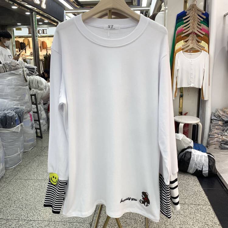 New in winter! [Ziyijia] Casual loose embroidered long-sleeved T-shirt A502# WTT