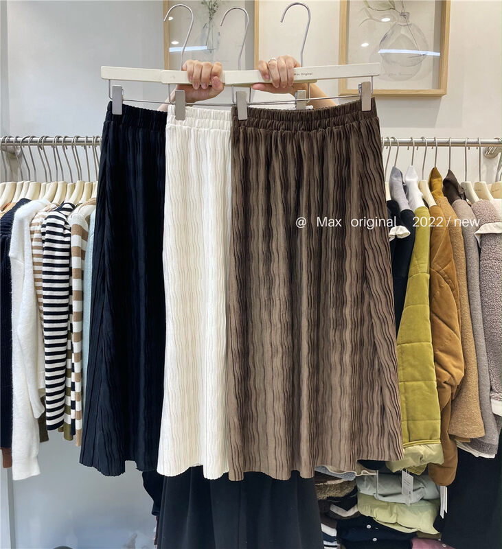 【MAX ORIGINAL】Elastic waist high waist light familiar style slim skirt 99050# HBX