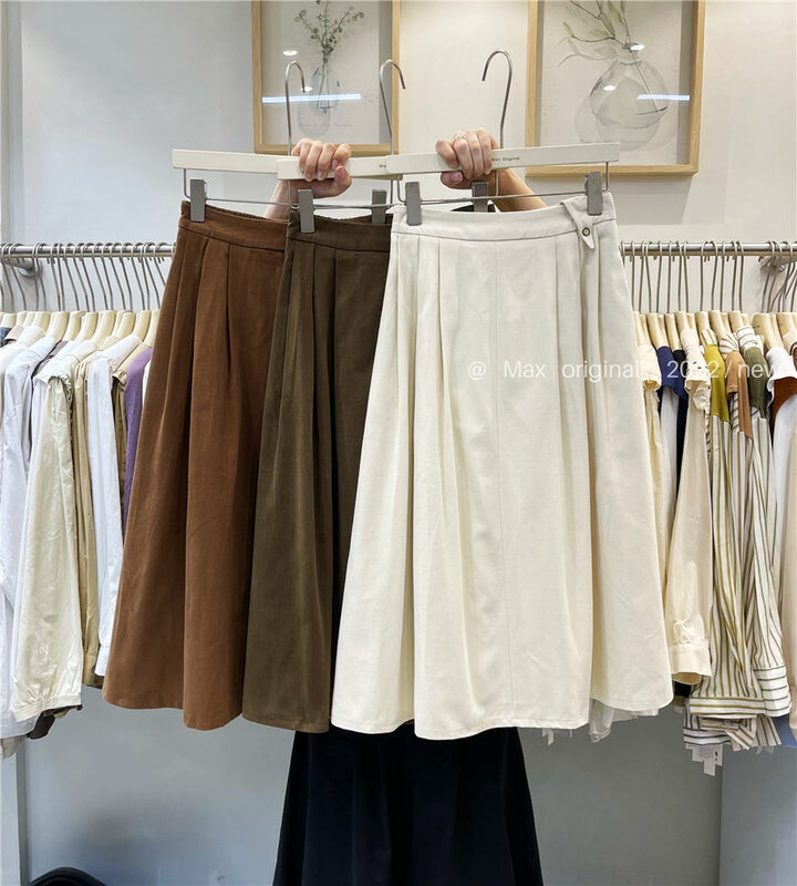 New in autumn!【MAX ORIGINAL】High waist slim loose skirt 98779# HBX